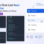 How to Set the First List Item as Active and Activate Others on Hover in CSS/JavaScript