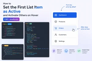 How to Set the First List Item as Active and Activate Others on Hover in CSS/JavaScript